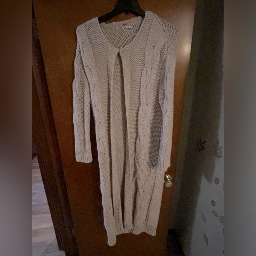 Free people cable knit duster